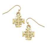 Jerusalem Cross Drop Earring