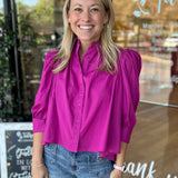 Reba Blouse | Magenta