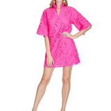 Pink Lace Tunic Dress