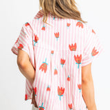 Stripe Tulip Top