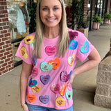 Sequin Candy Heart Tee