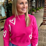 Pink Hearts Sweater