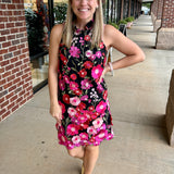 Fuchsia Flower Dress