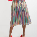 Tinsel Skirt | Metallic Silk