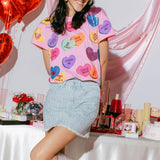 Sequin Candy Heart Tee