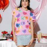 Sequin Candy Heart Tee